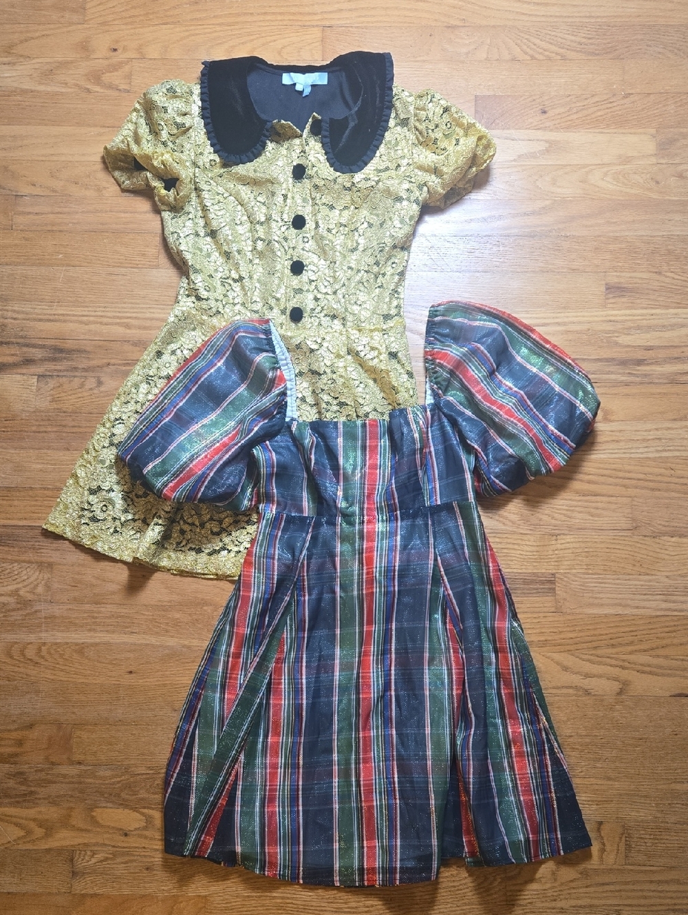 *Damaged AS-IS 2 Hill House dresses - Matilda plaid mini, Celeste mini